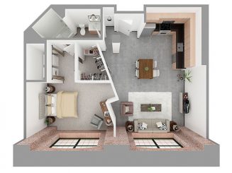 F1-E Floor plan layout