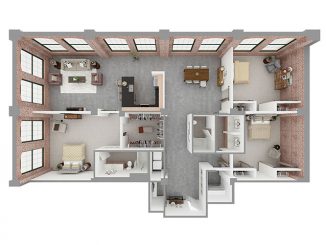 T3-B Floor plan layout