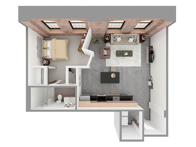 W1-B Floor plan layout
