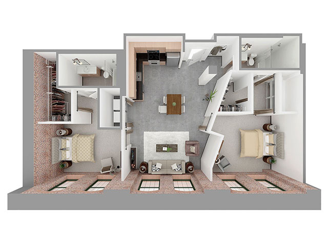 W2-B Floor plan layout