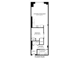 1-bedroom floor plan image